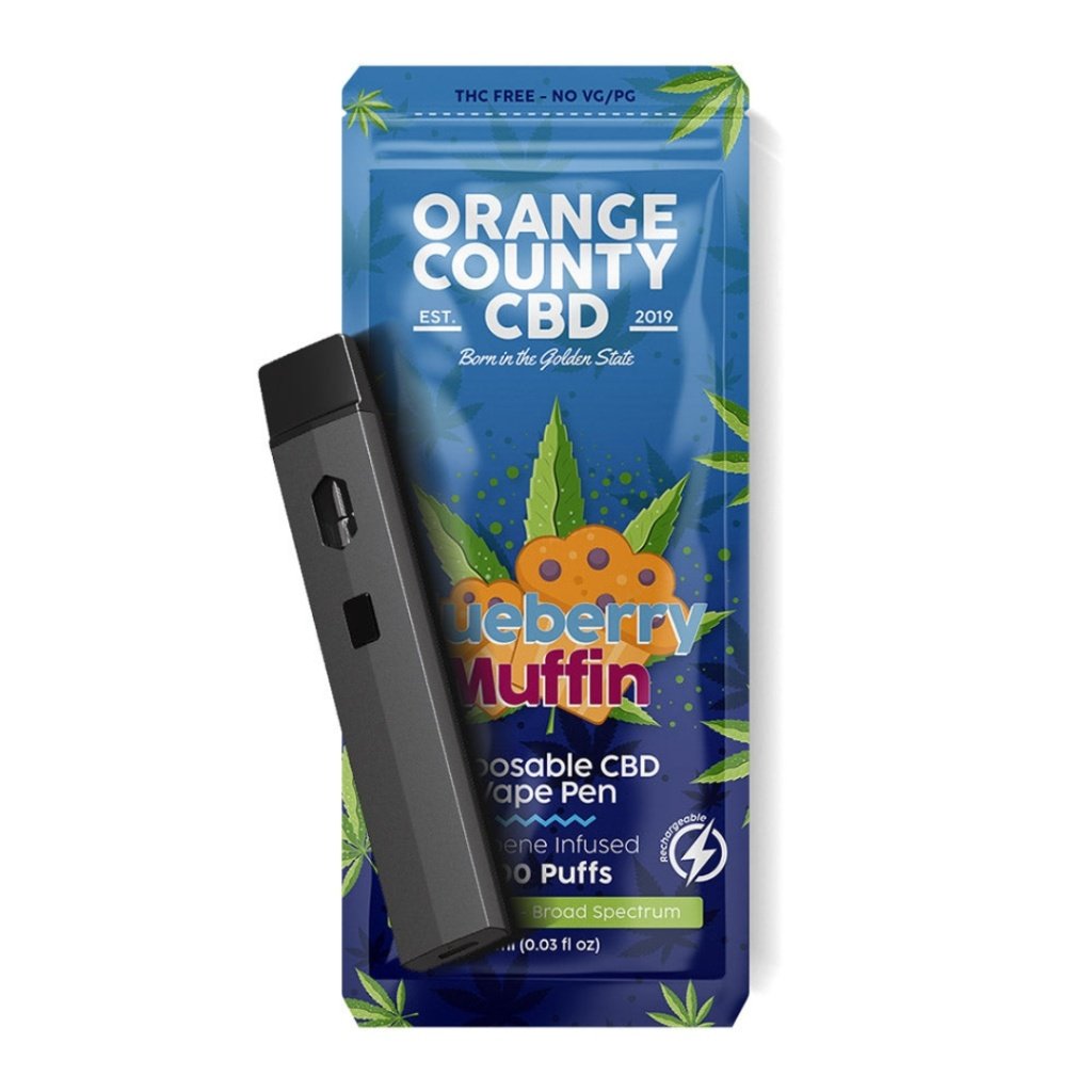 Orange county Blueberry Muffin jednokratna električna pušilica sa 700 udisaja, 600mg cbd-a, 1 ml